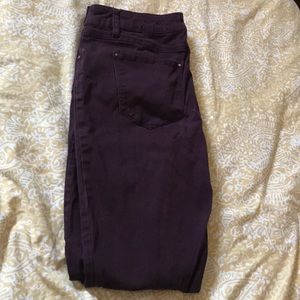 Burgundy jeans